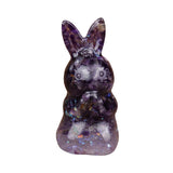 Maxbell Stone Bunny Sculpture Shop Desktop New Year Festive Rabbit Statues Figurines Violet