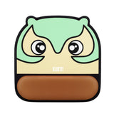 Max Comfort Wrist Support Mouse Pad Silicone Protect Mouse Mat Owl Pattern Green