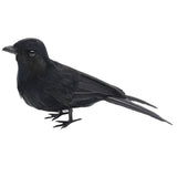 Max Lifelike Artificial Feathered Birds Crow Garden Halloween Decor Photo Props