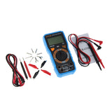 Max AN819A LCD Digital Multimeter Voltmeter Ammeter Ohmmeter with Test Leads Blue