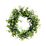 Maxbell Green Leaf Wreath Hanging Floral Romantic for Front Doors Shop Windows Style D