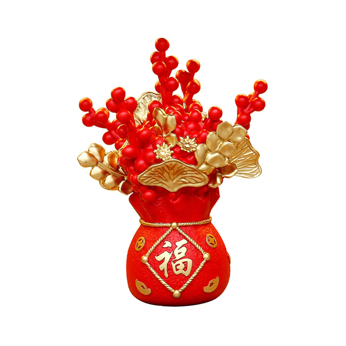 Maxbell Ornaments Gifts Festive Scene Layout Props Statues for Bedroom Party Study Red