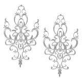 Maxbell Embroidered Applique Sew On Flower Embroidery Patch for Cosplay Costumes Silver