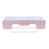 Max Stylish Multi Grooves & Moveable Hooks Design Bathroom Drain Rack Pink