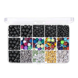 Max 600pcs lava beads crystal agate gemstone loose spacer beads crafts