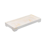 Maxbell Marble Bathroom Trays Jewelry Organizer Decorative for Dresser Candles White Yellow