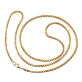 Maxbell Goldplated Titanium Stainless Steel Box Link Chain with Lobster Claw 3mm80cm