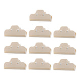 Maxbell 10 Pcs Food Bread Storage Clip Household Snack Sealing Bag Clips 4inch Beige
