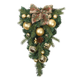Maxbell Christmas Teardrop Swag Wall Hanging Door Wreath for Holiday Decoration