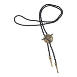 Maxbell Bolo Tie with Hand Braided Lanyard Fashionable Rope Length 100cm Bronze