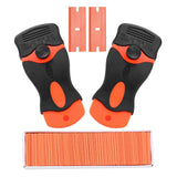 Maxbell Razor Blade Scraper w/ Plastic Blades Decal Remover Tool for Auto Window