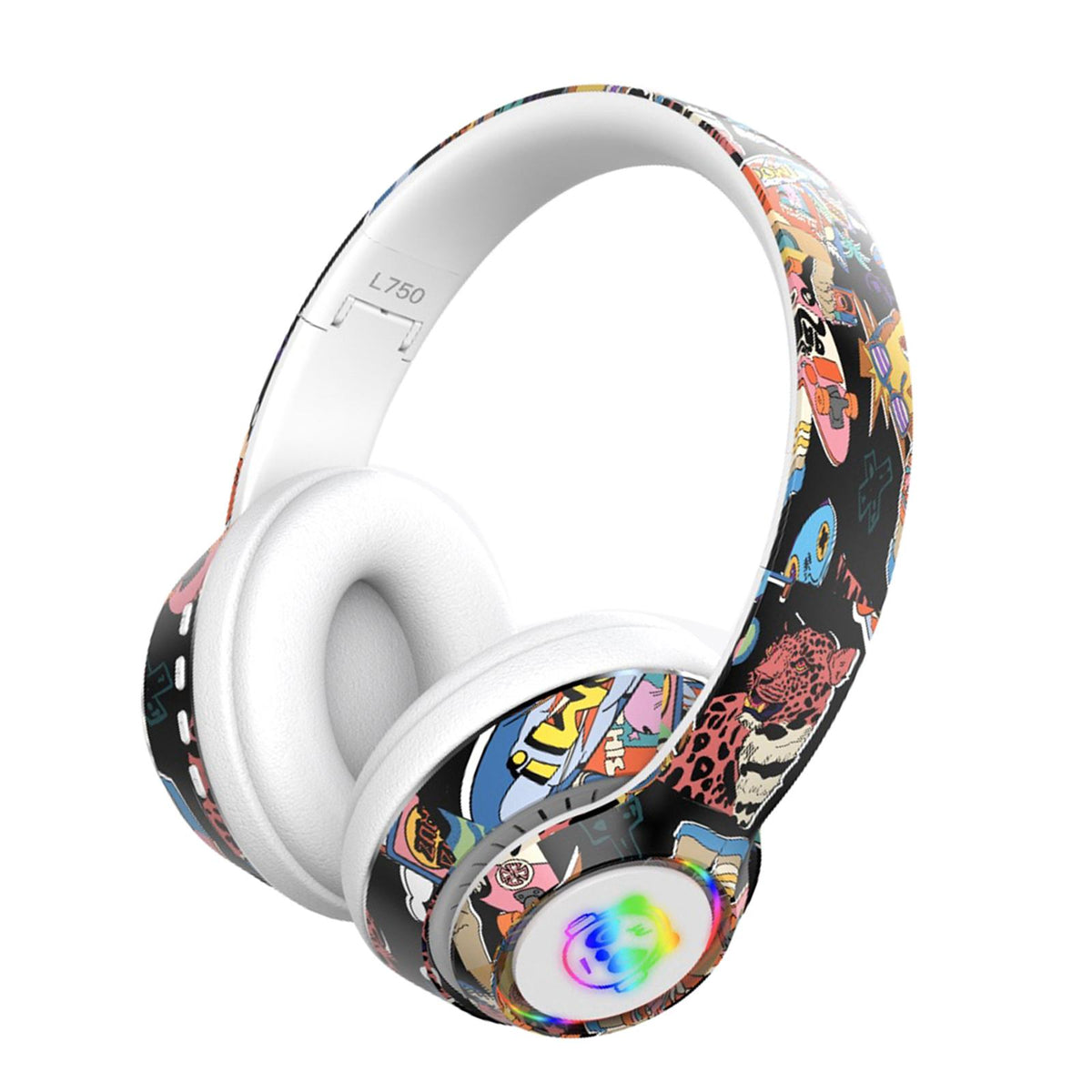 Maxbell Wireless 5.1 Headphones Lightweight Over Ear for Travel PC Laptop White