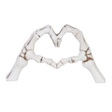 Maxbell Modern Heart Gesture Ornament Sculpture Figurine Wedding Wine Cabinet White