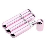 Maxbell 3x 5ml Empty Glass Spray Bottle Pump Fine Mist Perfume Atomizer shiny pink
