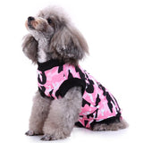 Max Pet Dog / Cat Recovery Suit Surgery Wound Protective Clothes Pink Camo L