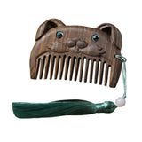 Maxbell Mini hair combs Fine Tooth Handmade Small Wooden Comb Short Hair Comb Rabbit