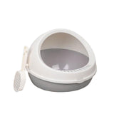 Maxbell Semi Enclosed Cat Litter Box Durable Cat Potty Toilet for Kitty Bunny Kitten