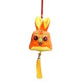 Maxbell Rabbit Ornament Plush Hanging Festival Stuffed Pendant for car Orange