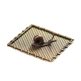 Maxbell Small Holder Ornament Sticks Plate Desktop Tea House Hotel Square Yellow