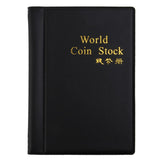 Maxbell Mini Penny Money Pocket Storage Coin Album Book 120 Holders Collection Black