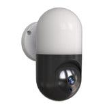 Maxbell Camera Wall Lamp IP Wireless 360 Degree Night Vision Auto Tracking US Black