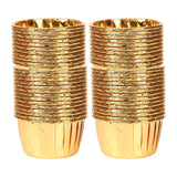 Maxbell 50 Pieces Oilproof Cupcake Liners for Home Use Restaurant Festival Gold