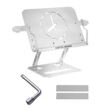 Maxbell Book Holder Foldable Tablet Holder Non Slip Save Space for Office Documents Silver