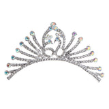 Max Delicate Peacock Style Crown Tiara Crystal Hair Comb Wedding Bridal Headwear