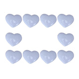 Maxbell 10x Blank Brooch Tray Badge DIY PP Button Maker for Clothes Exhibition Shoes 4.8cm Heart