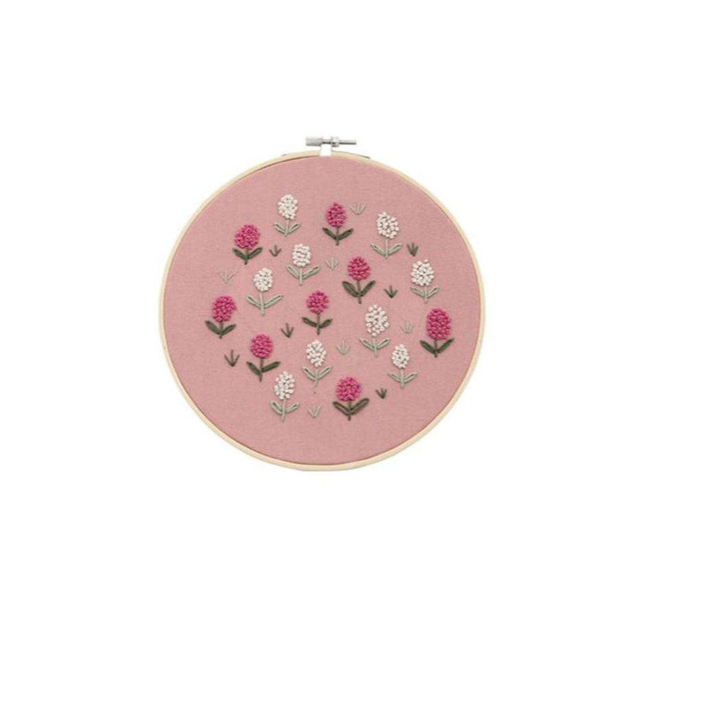 Maxbell Flower Pattern Embroidery Starter Kit Cross Stitch Kits 20x20cm B