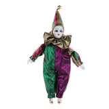 Max Clown Porcelain Doll Wearing Outfits For Halloween Party Tricky Props 22cm