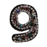 Max DIY Letter Number Gorgeous Rhinestones& Beads Patch Sticker Universal  9