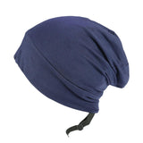 Maxbell Bonnet Sleep Caps Hair Cover wrap Protection for Daily Life and Sleep Navy Blue
