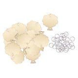 Max 50 Pieces Wooden Birthday Board Tags Circles Tree