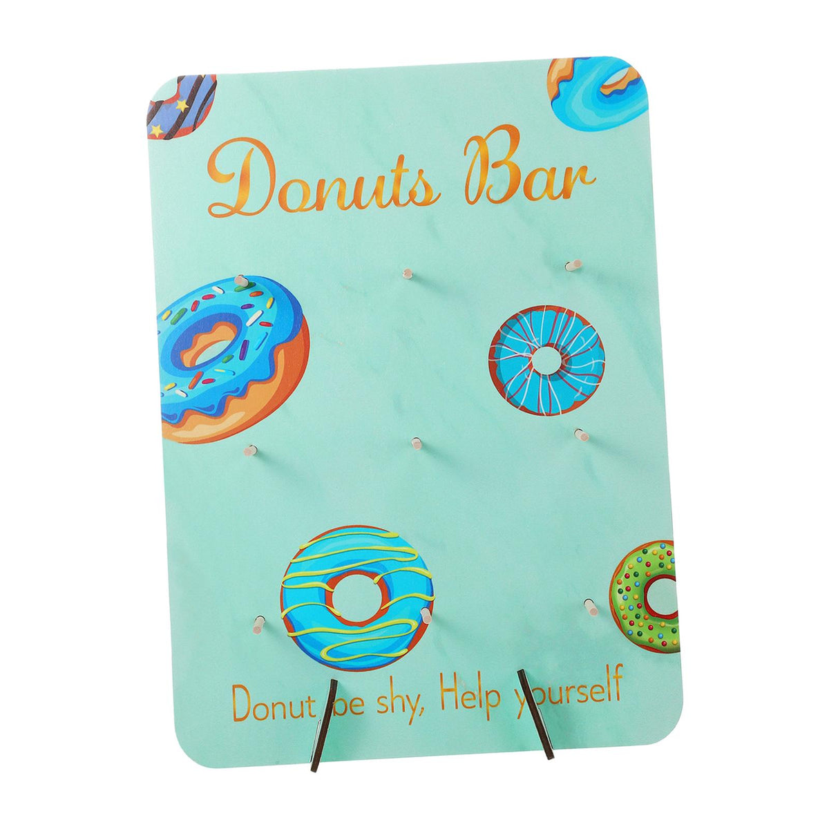 Maxbell Reusable Donut Wall Stand for Donut Party Supplies Bridal Shower Decorations Cyan