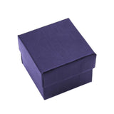 Maxbell Square Jewelry Box w/ Sponge Necklace Gemstone Paper Boxes Gift Box Blue