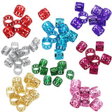 Maxbell 80set Filigree Tube Spacer Beads Dreadlocks Braiding Bead DIY Hair Accessory