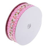 Maxbell Vintage Lace Trim Printed Embroidery Lace Ribbon For Sewing Craft Pink 2