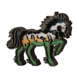 Maxbell Maxbell Multi Layer Carved Animal Shape Sculpture Home Decor Figurines Creative Horses Shape
