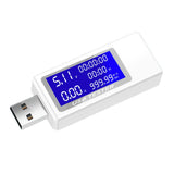 Maxbell LCD USB Detector Voltmeter Ammeter Power Capacity Test Instrument White
