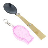 Maxbell Portable Stainless Steel Camp Sporks for Camping, Hiking, Backpacking Gold Black-Spoon