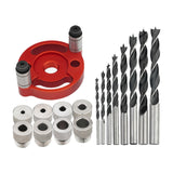 Maxbell Self Centering Doweling Tool Sleeve Tool Durable for Woodworking Joinery Drill Bit Drill Bush red