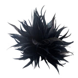 Maxbell Women Ladies Feather Brooch Decor for Wedding Halloween Black