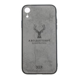 Max Luxury Shockproof Soft Cloth Back Cover Case For iPhone XR Gray