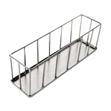 Maxbell Hollow Rectangle Tortoise Feeder Pet Reptile Food Dispenser Tool Accessories Silver