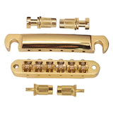 Max Roller Saddle Bridge Tailpiece for LP EPI Electric Guitar Golden