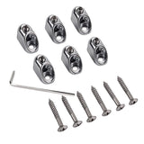 Max Maxb 6 Pieces Chrome Guitar String Locking Nut Headless Rope Lock Instrument