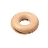 Maxbell Donut Shape Wooden Bag Clip Clamp Compact for Household Home Beech Wood