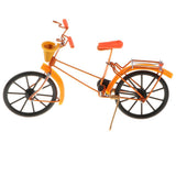 Maxbell 1:10 Aluminum Bike Model Bicycle with Basket Handicraft Toy Yellow