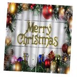Max Cute Christmas Ball Waterproof Living Room Bedroom Window Drapes 2 Panel Set